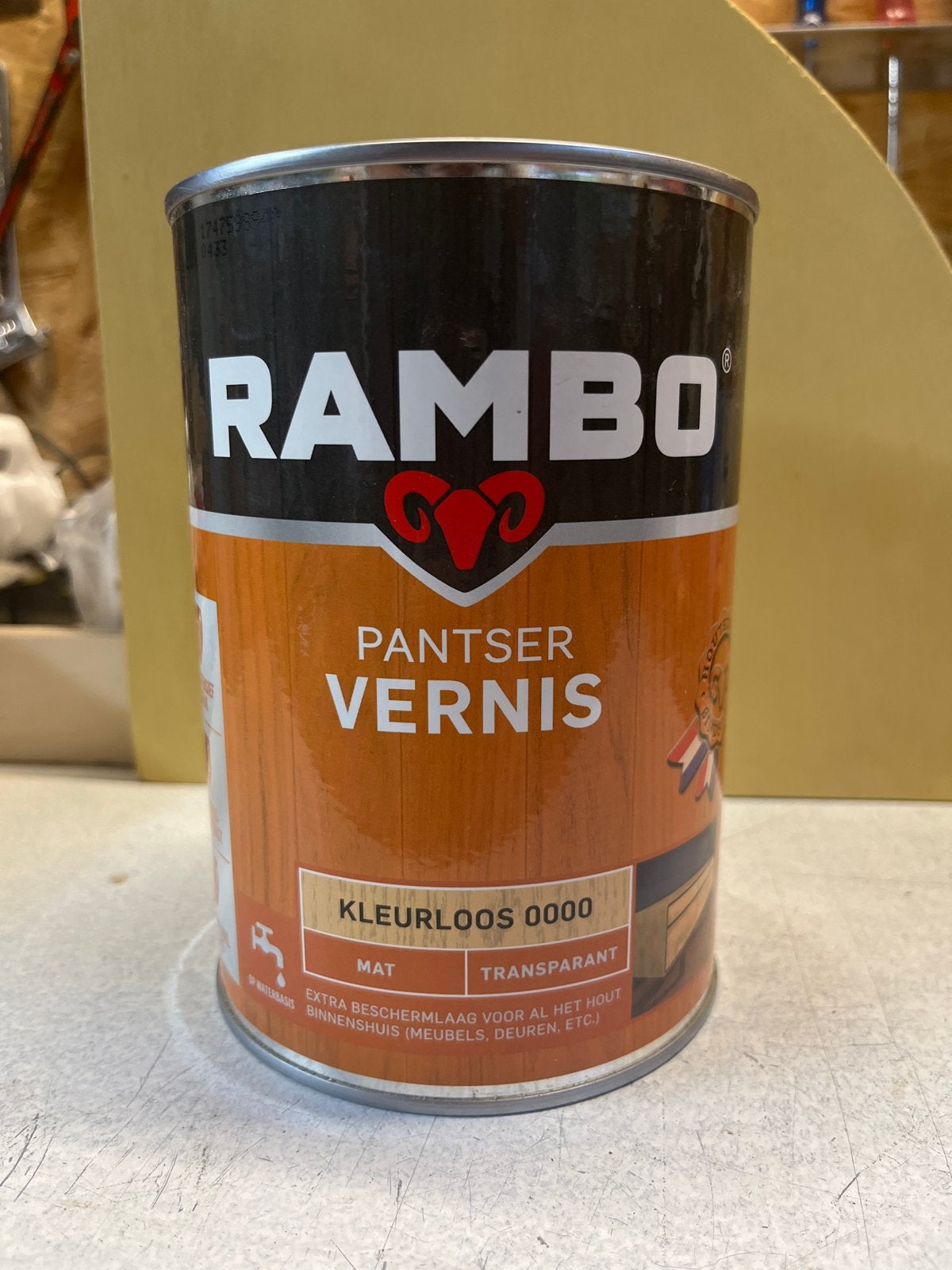 Rambo Pantser Vernis Mat Kleurloos 1.25L, Overige kleuren, Nieuw, Ophalen of Verzenden, Lak