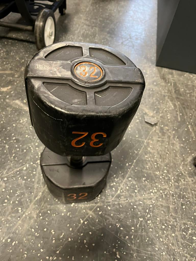 1 x 32 kg lifemaxx dumbbell gewicht, Dumbbell, Gebruikt, Lifemaxx, Gewicht