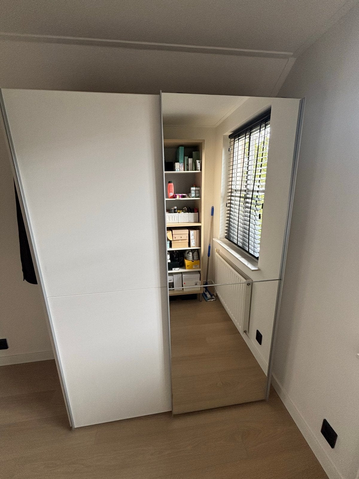 Kledingkast met spiegeldeur, Ophalen, Gebruikt, 100 tot 150 cm, 200 cm of meer