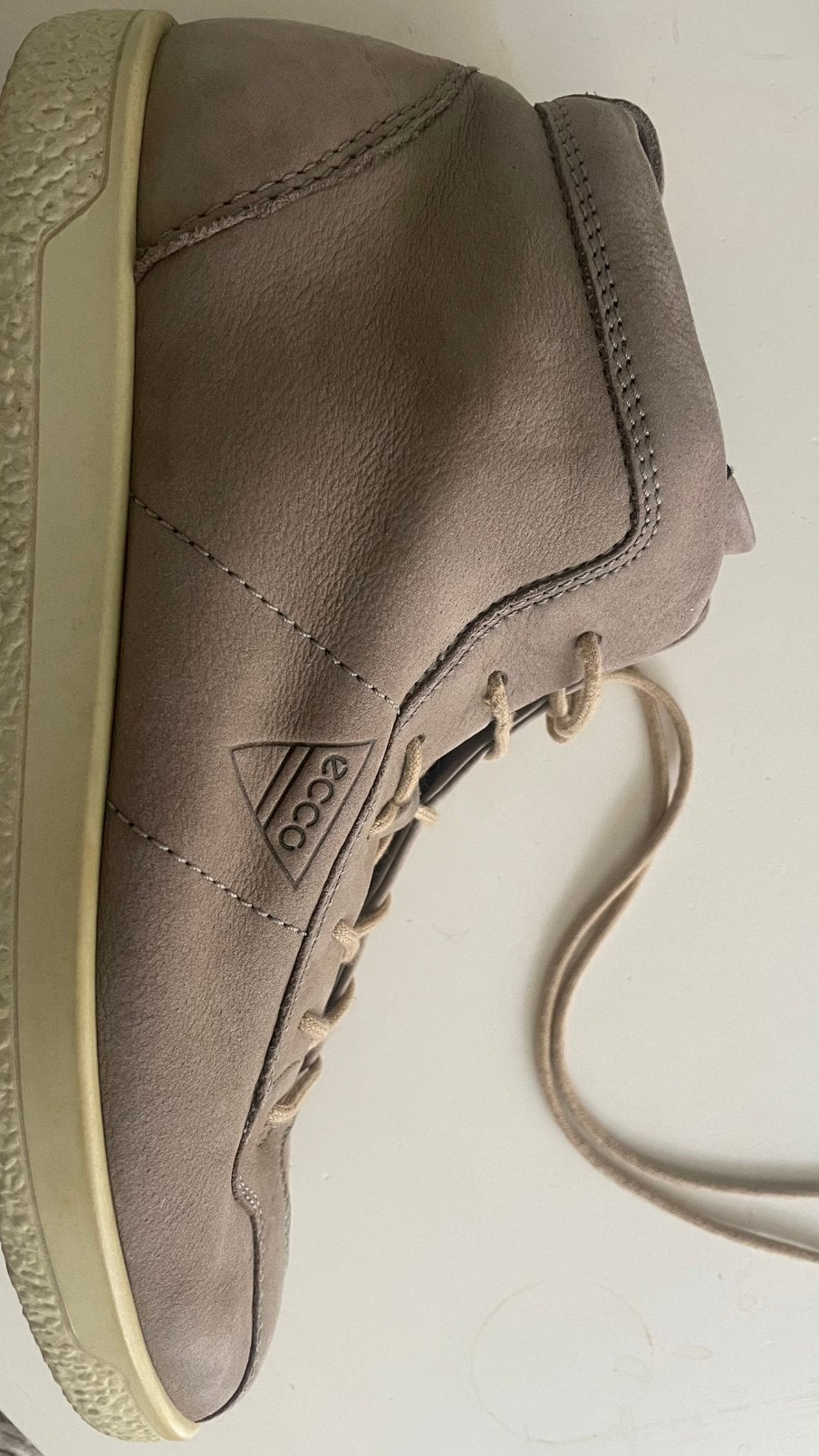 Te koop: leren sneakers, Ecco, beige, 38, nieuwstaat, Ophalen of Verzenden, Zo goed als nieuw, Beige, Sneakers of Gympen
