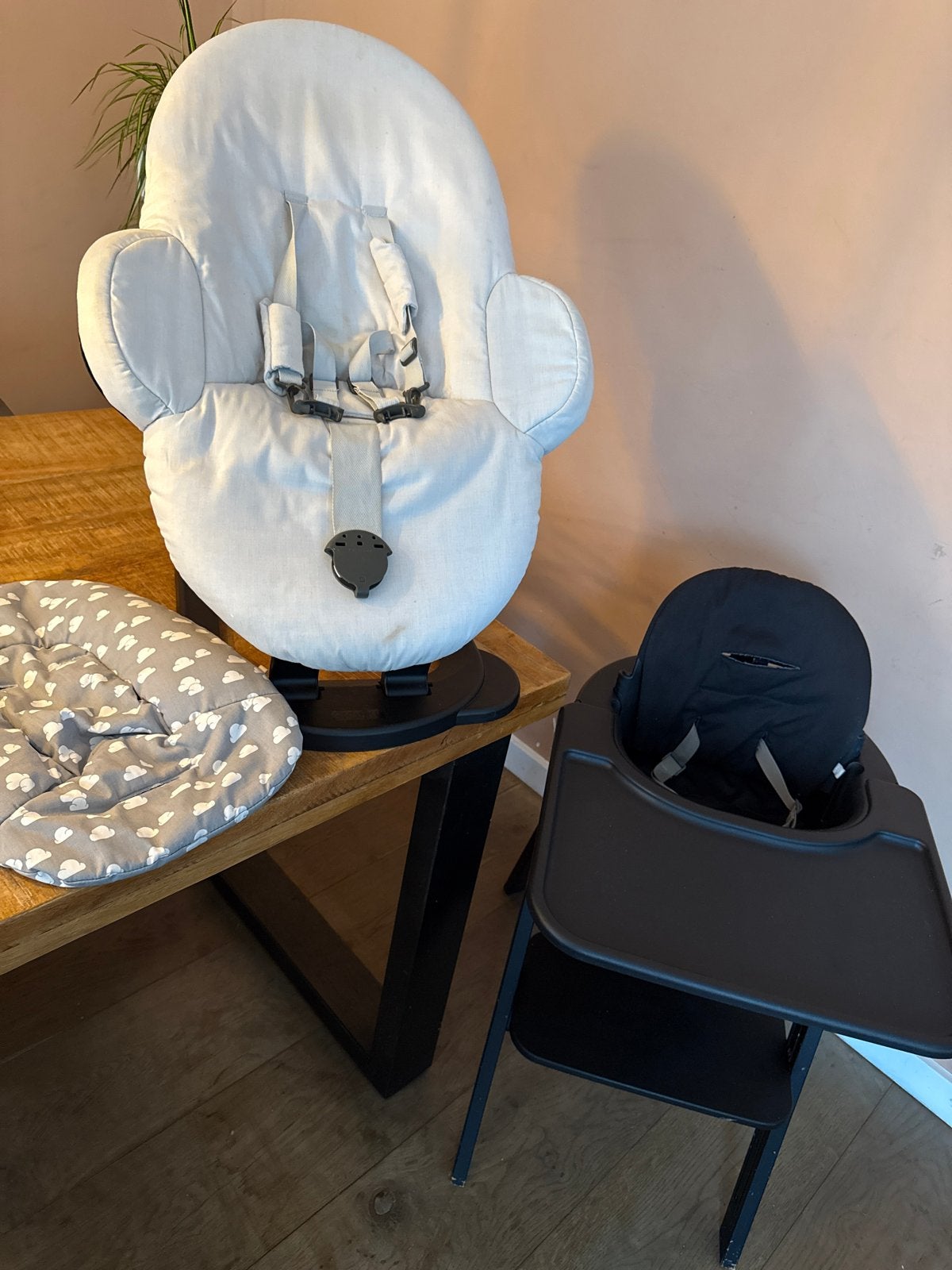 Stokke Steps Newborn Set en kinderstoel, Ophalen, Gebruikt, Meegroeistoel, Aanschuifbaar