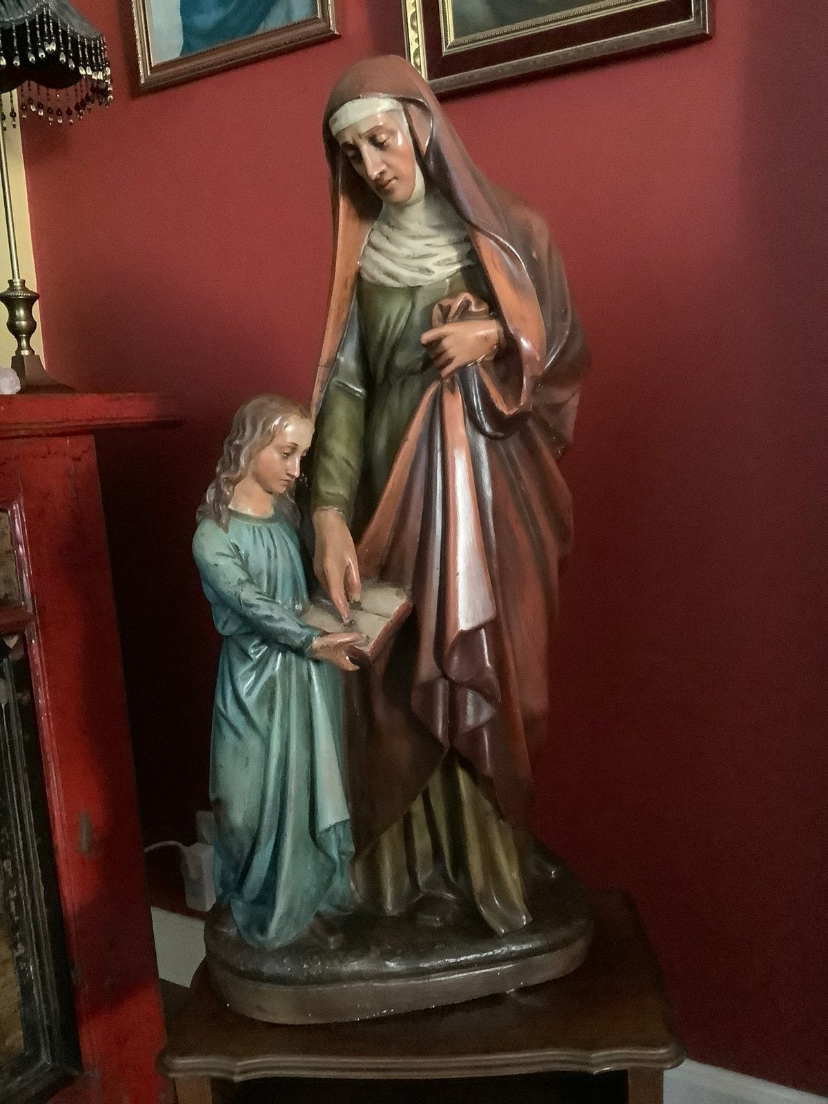 Heiligenbeeld ❤️ H. Moeder Anna met Maria kloosterbeeld, Ophalen