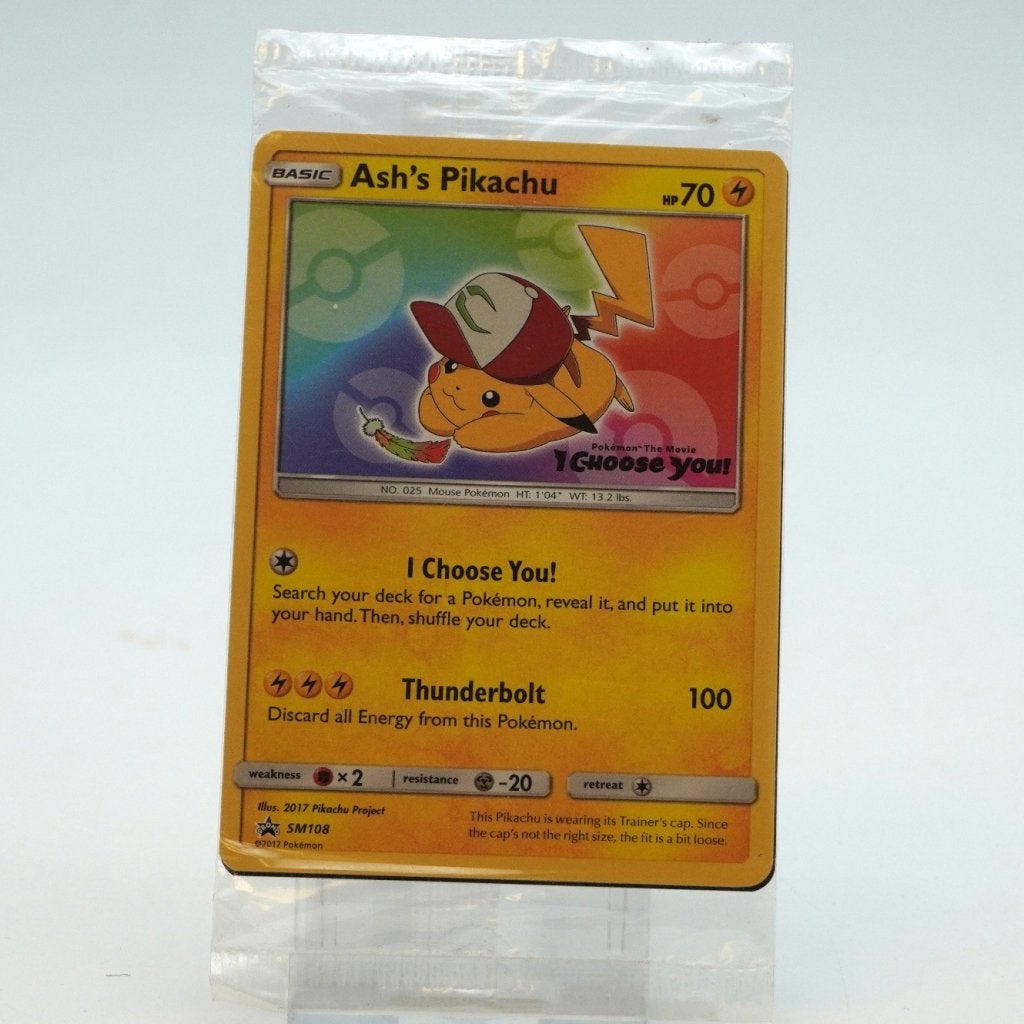 TCG Ash's Pikachu (SM 108) Nieuw in Seal, Zo goed als nieuw