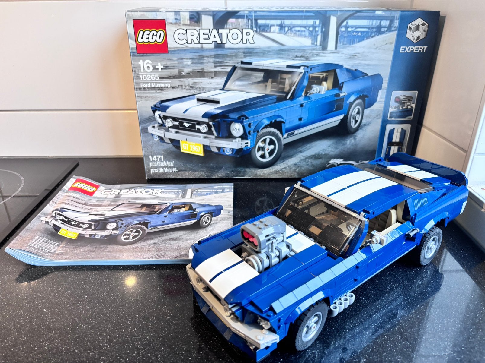 LEGO Creator Expert 10265 Ford Mustang mét doos, Kinderen en Baby's, Speelgoed | Duplo en Lego, Ophalen of Verzenden, Zo goed als nieuw