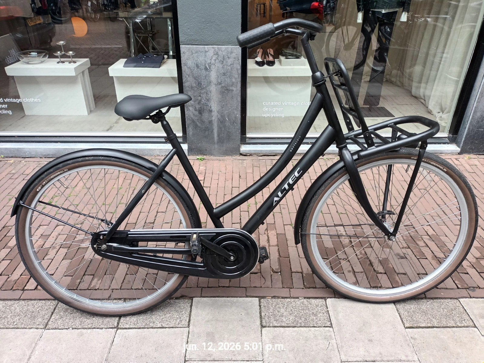 Omafiets met Rekje & Koplamp, Ophalen, Terugtraprem, Altec, 53 tot 56 cm