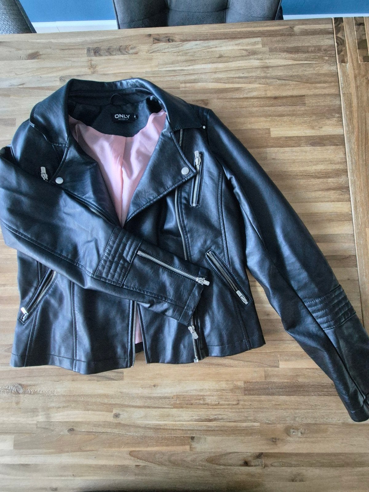 Sky leren jasje zwart Only maat 38, Maat 38/40 (M), Only, Zwart, Ophalen of Verzenden