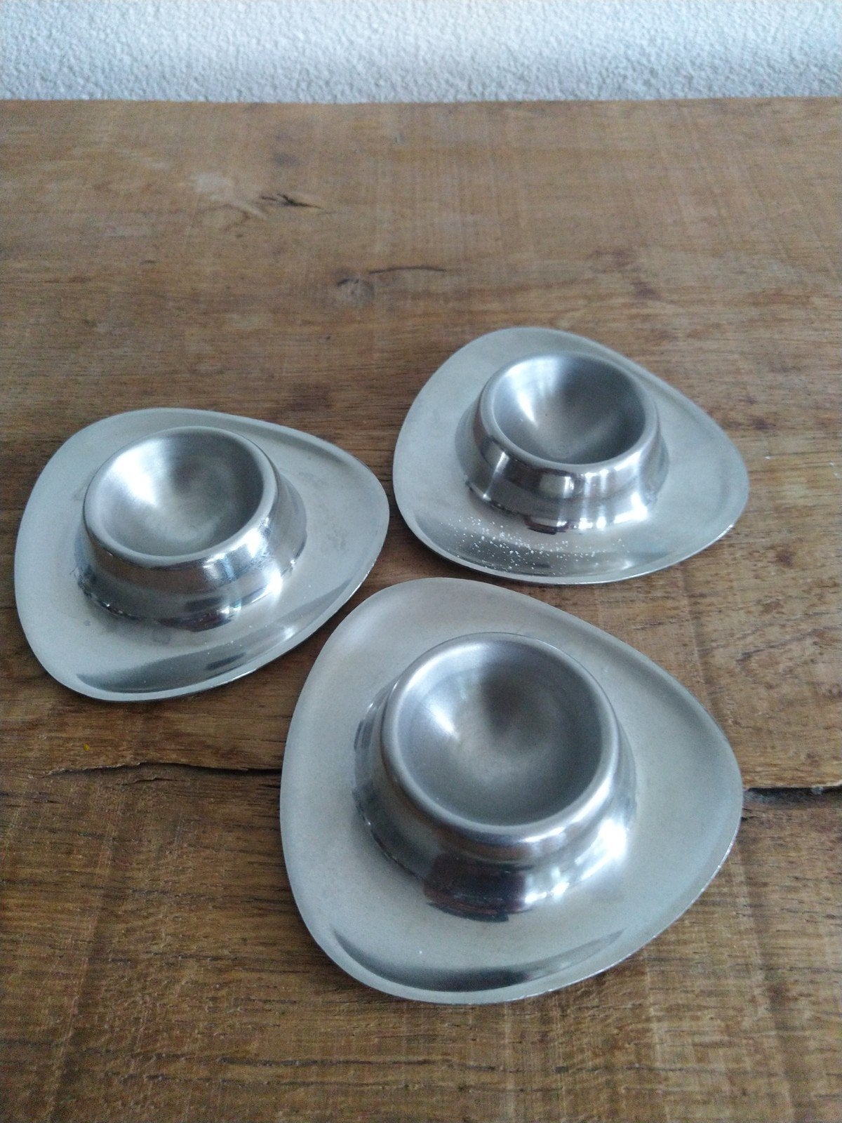 WMF eierdopjes - Set van 3, Ophalen of Verzenden, Gebruikt, Metaal, Zilver