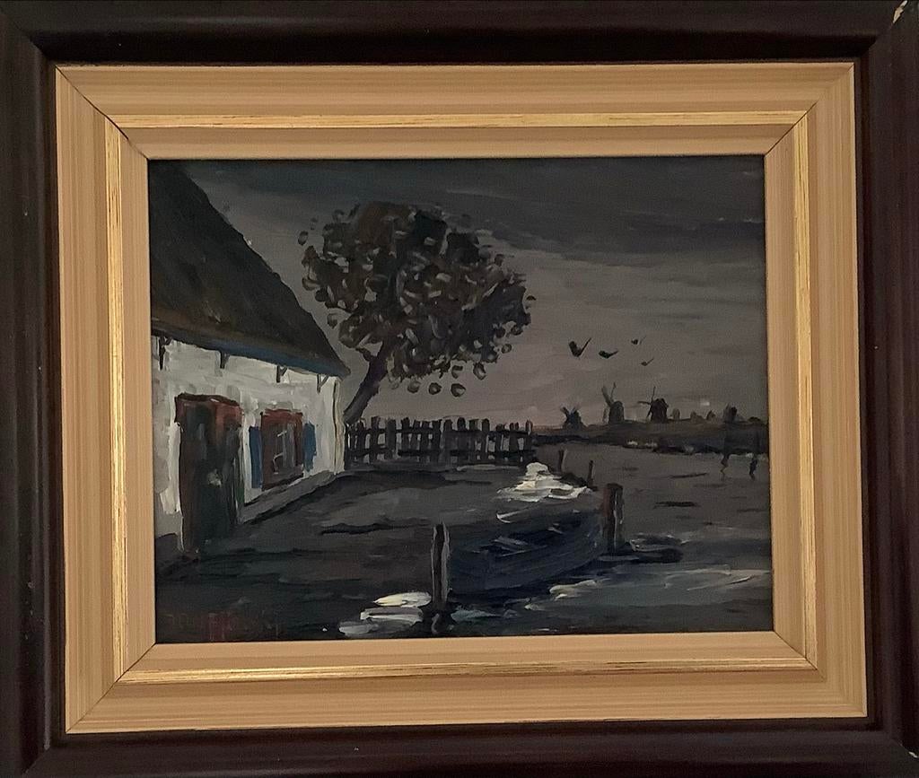 Schilderij 'De 3 molens' van Filarski, Antiek en Kunst, Kunst | Schilderijen | Klassiek, Ophalen