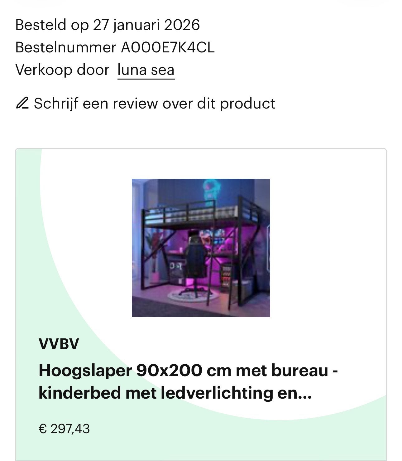 Nieuwe hoogslaper, Eén persoon