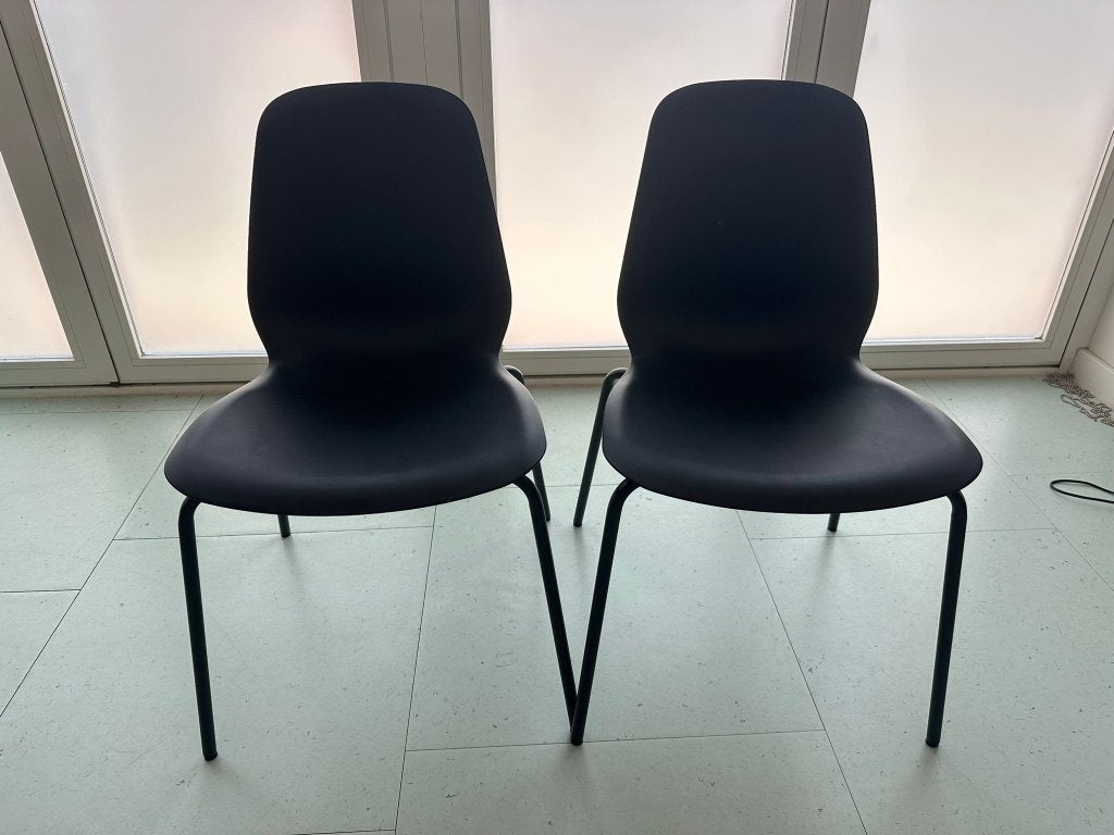 IKEA ADDE eetkamerstoelen (set van 2), Huis en Inrichting, Ophalen, Kunststof, Twee, Zwart
