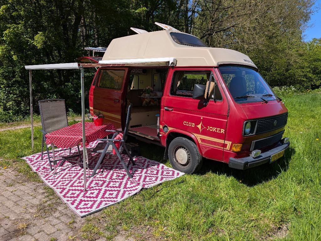 Volkswagen T3 Club Joker Camper Oldtimer Belastingvrij, Caravans en Kamperen, Chemisch toilet, Volkswagen, Koelkast, Particulier