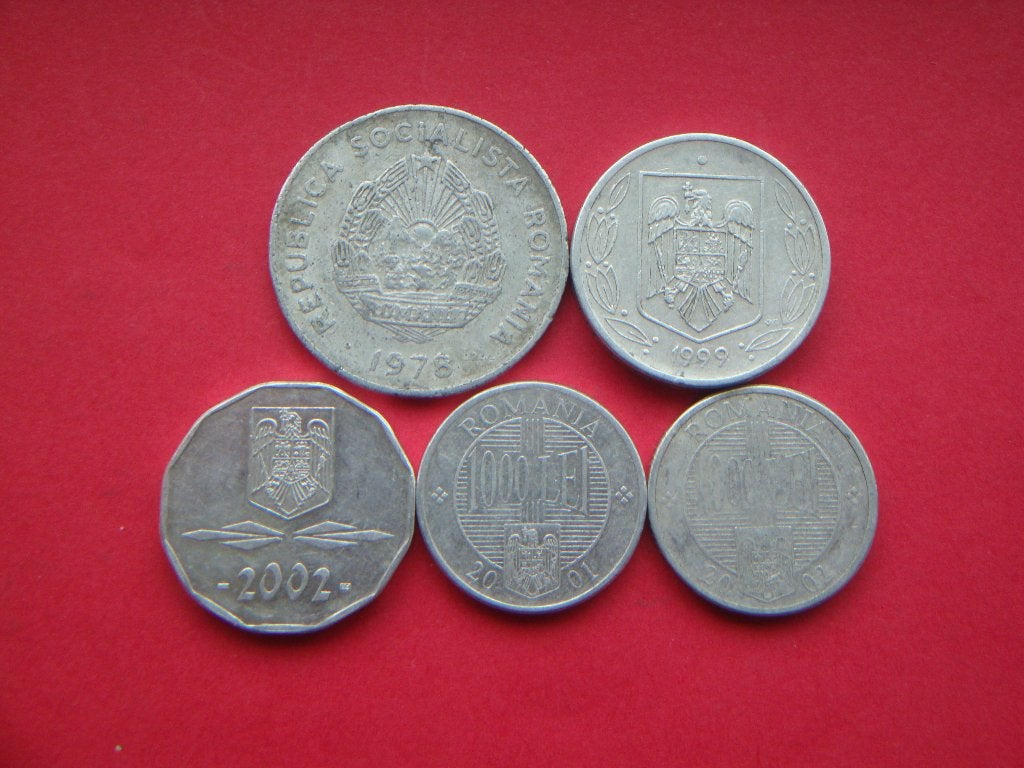 Roemenië setje munten 5, 500, 1.000 en 5.000 Lei 1978 / 2002, Verzenden, Overige landen, Setje