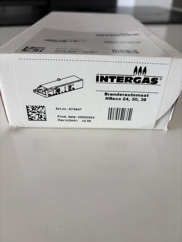 Intergas HReco 24, 30, 36 Branderautomaat 074647 Nieuw, Ophalen of Verzenden, Nieuw, Aardgas, Onderdeel