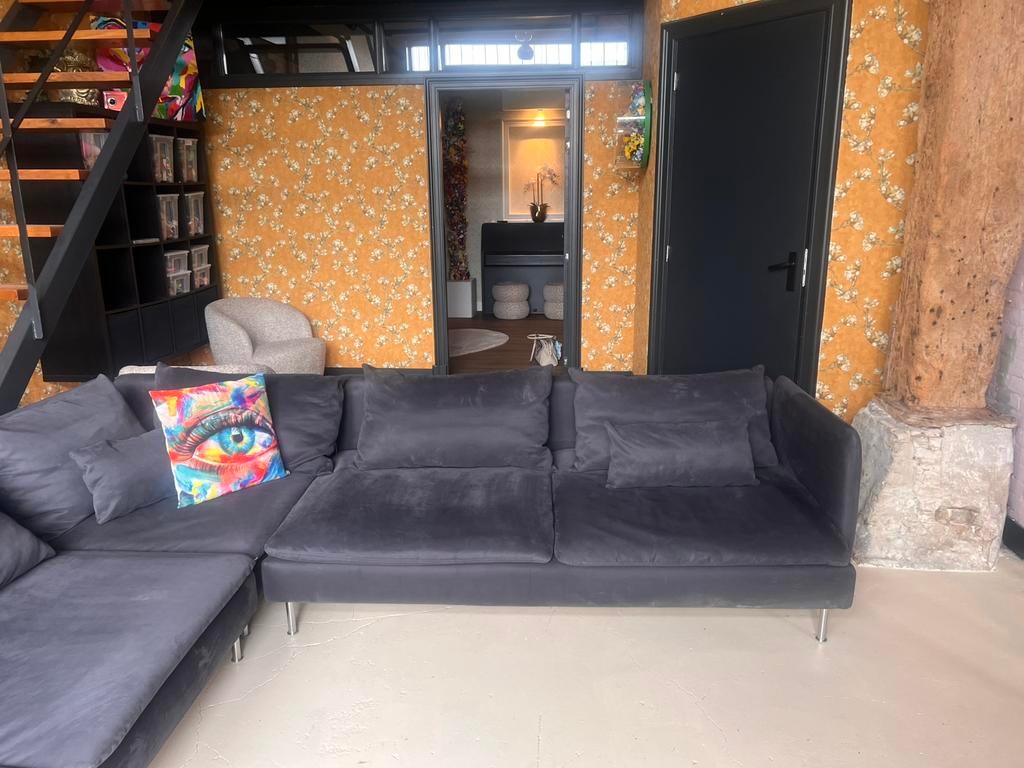 Te koop ikea soderhamn bank grijs, Huis en Inrichting, Banken | Bankstellen, Gebruikt, Hoekbank, 300 cm of meer, Ophalen of Verzenden
