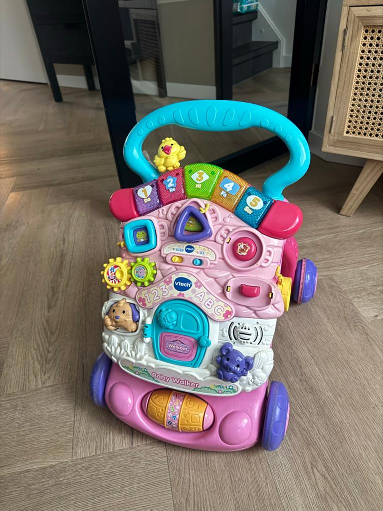VTech Baby Walker Roze - Interactieve Loopwagen, Kinderen en Baby's, Speelgoed | Vtech, Ophalen, Gebruikt, 6 maanden tot 2 jaar