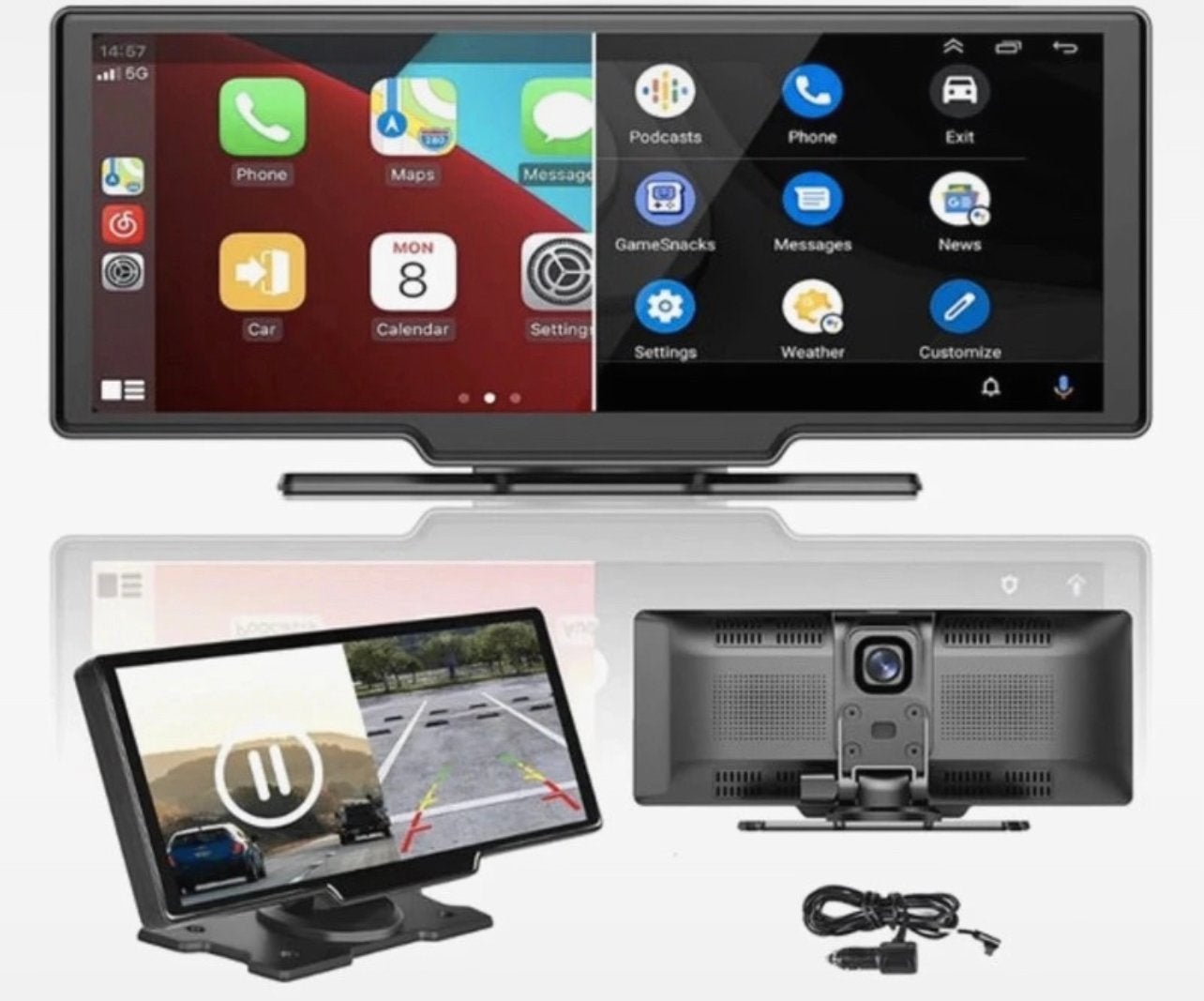 Lion D'or CarPlay Scherm 10.26” Dashcam & Parkeercamera, Auto diversen, Ophalen of Verzenden, Zo goed als nieuw