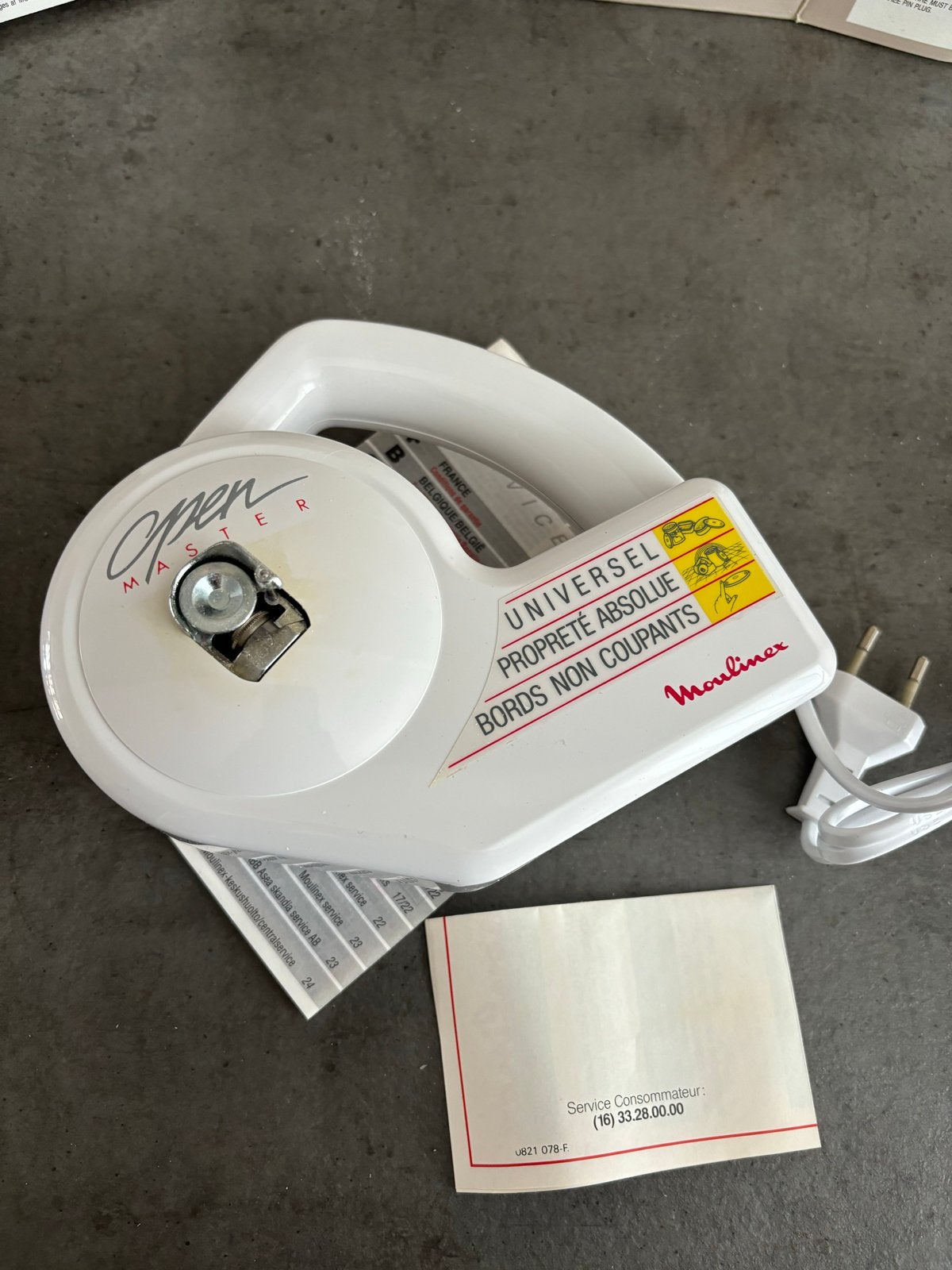 Moulinex Open Master elektronische blikopener, Ophalen of Verzenden, Zo goed als nieuw