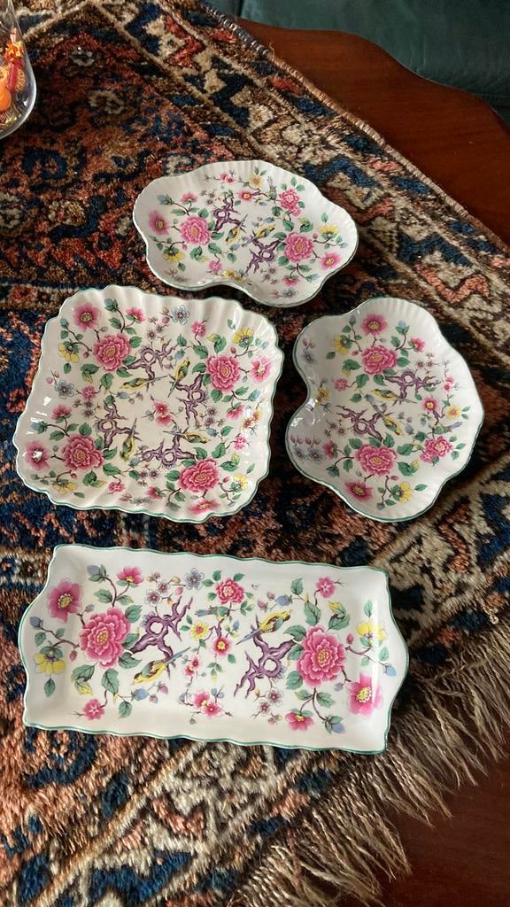 Old foley chinese rose schalen, Ophalen, Zo goed als nieuw