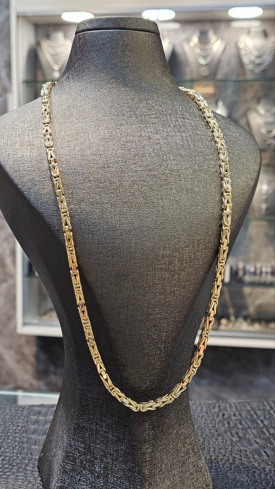 Prachtige 14k gouden Koningsketting 65cm, Ophalen of Verzenden, Nieuw, Goud, Goud