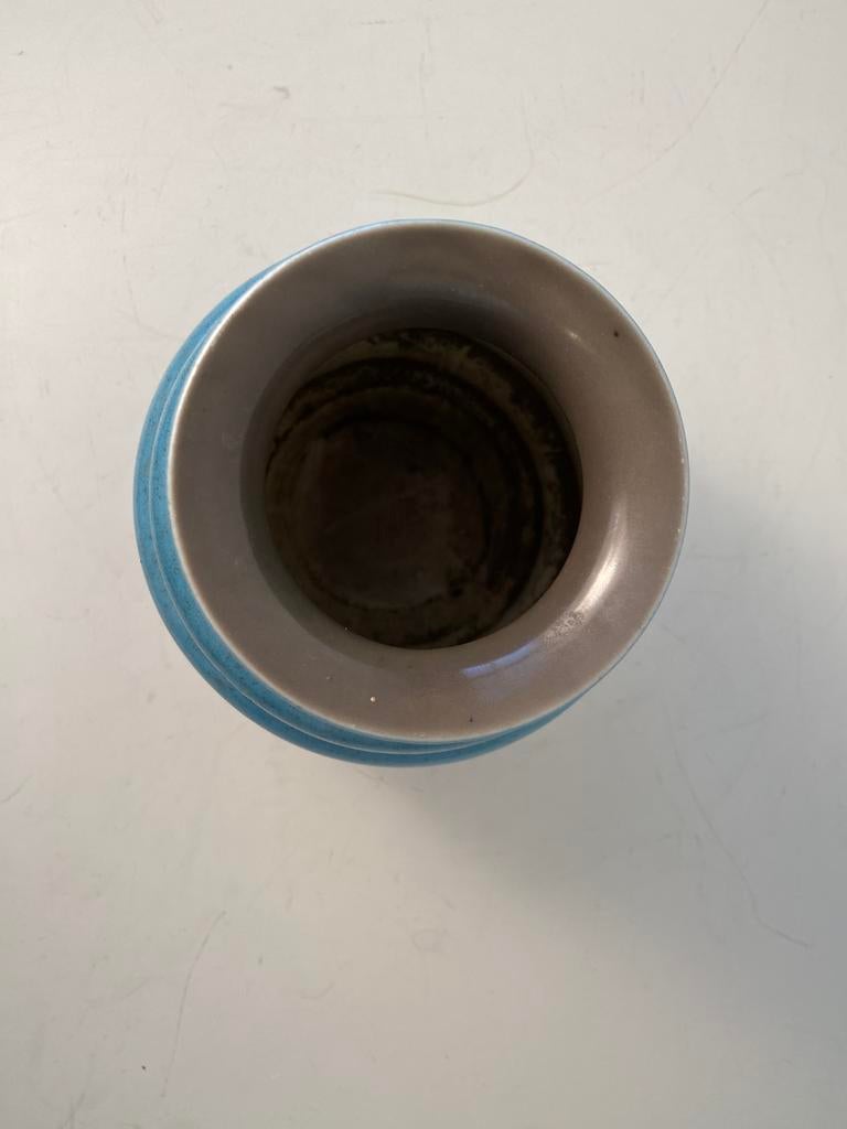 Mosa Maastricht blauw keramiek vaas , jaren 60, Ophalen of Verzenden, Huis en Inrichting