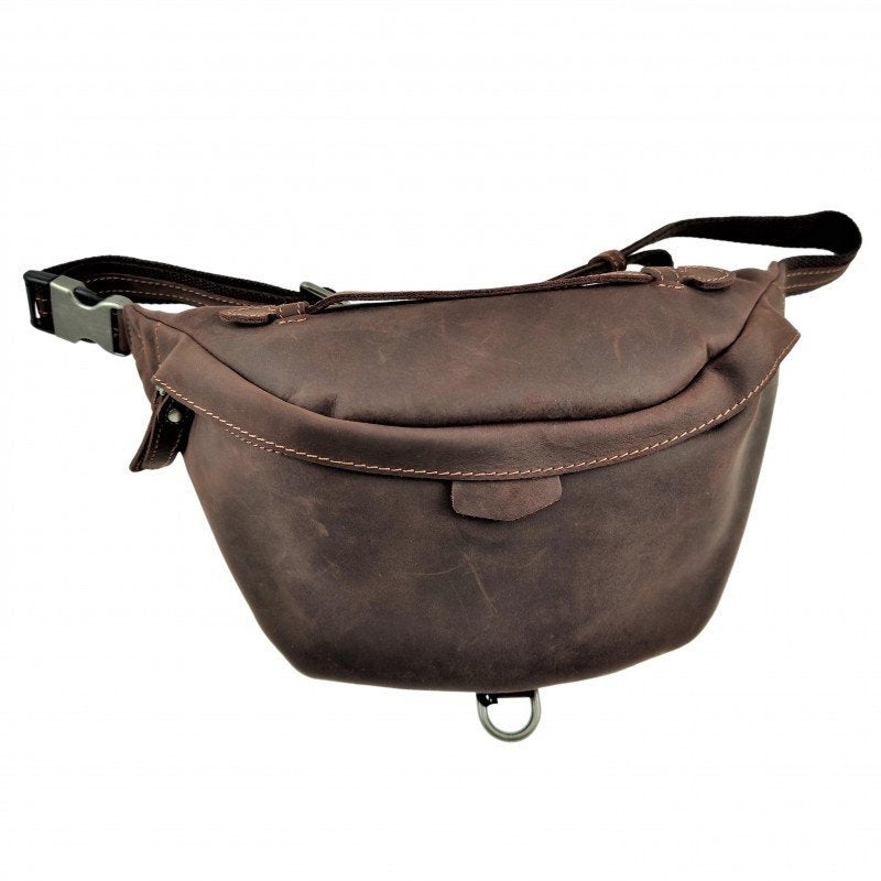 XL Heuptasje Bruin Rundleer Buideltas Informal Crossbodytas, Verzenden, Nieuw, Esde2, Leer