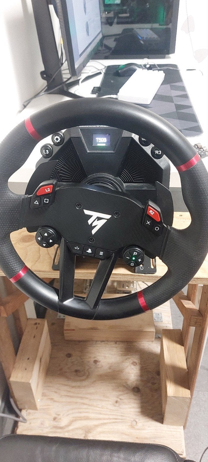 thrustmaster t598 ALLEEN WHEELBASE EN STUUR, Ophalen of Verzenden, Gebruikt, Thrustmaster TCA