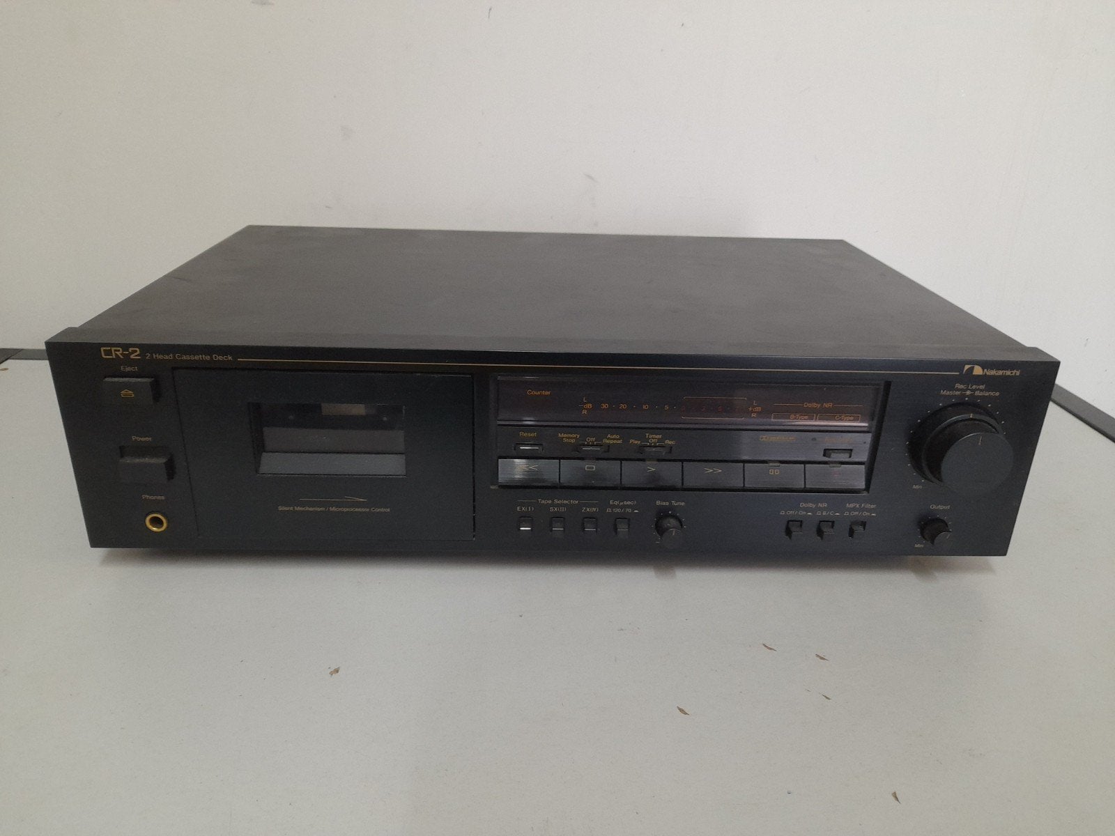Nakamichi 2 head cassettedeck CR-2, Ophalen of Verzenden, Enkel, Overige merken, Tape counter