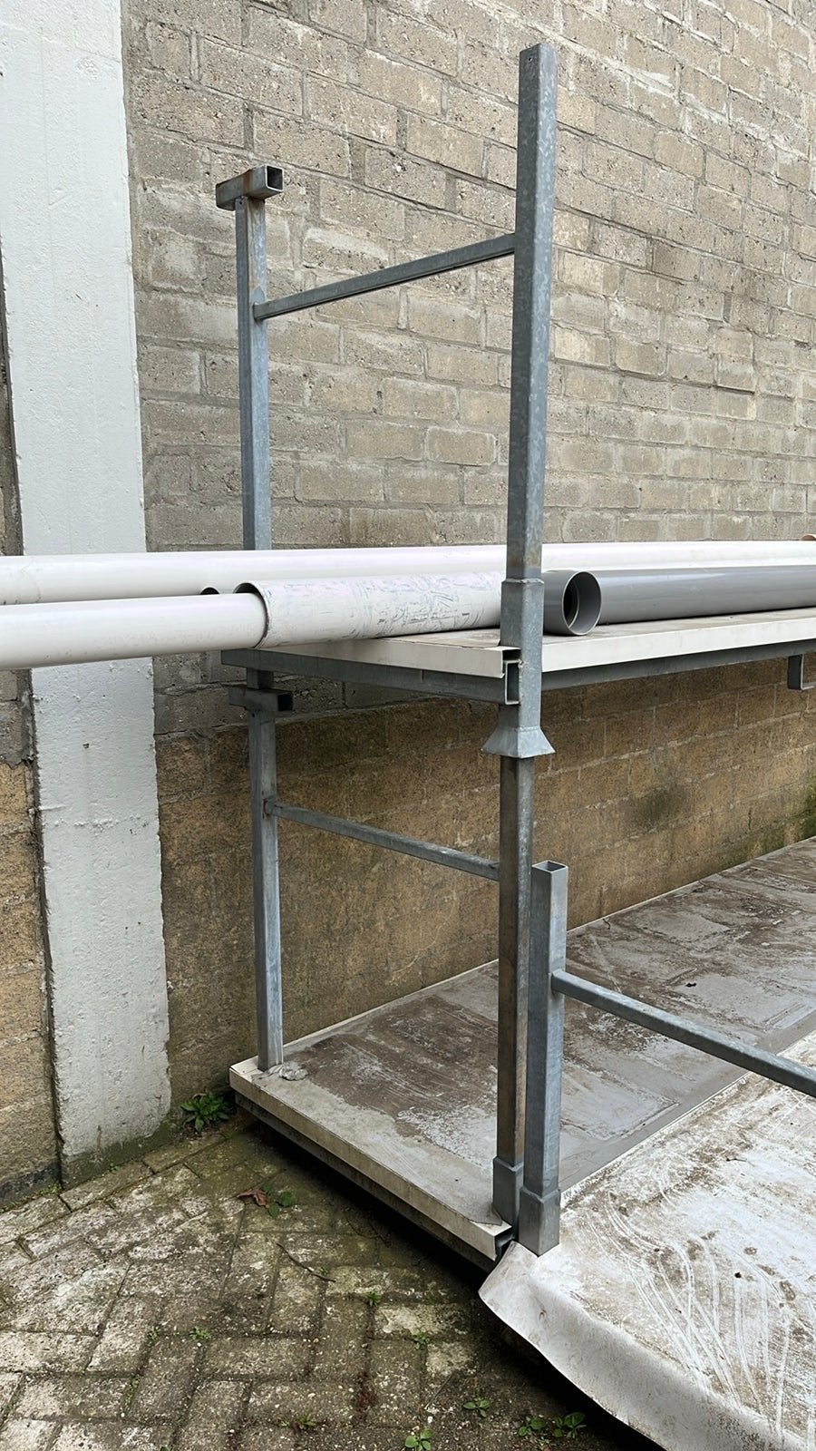 Stalen Gegalvaniseerde Stapelbokken (8 stuks) steigerpallet, Doe-het-zelf en Verbouw, Ophalen of Verzenden, Gebruikt, IJzer