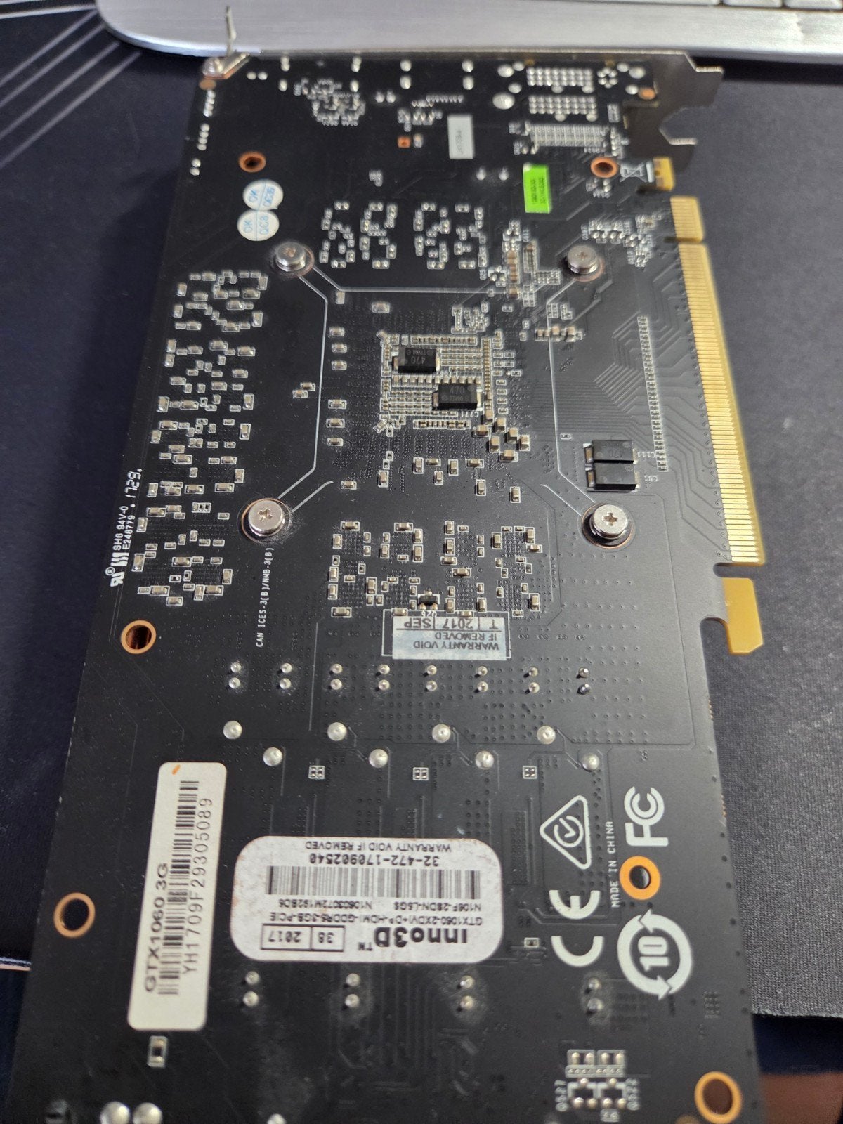 Inno3D GeForce GTX 1060 3GB Compact Videokaart, Computers en Software, PCI-Express 3, Gebruikt, Ophalen of Verzenden, GDDR5
