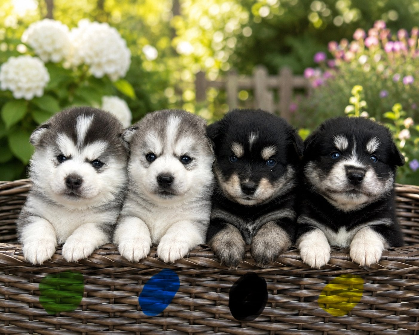 Pomsky pups, Poolhond, Meerdere, Meerdere dieren, Nederland
