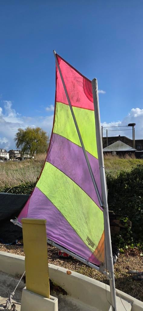 Optimist mast, giek en grootzeil (Optiparts), Ophalen