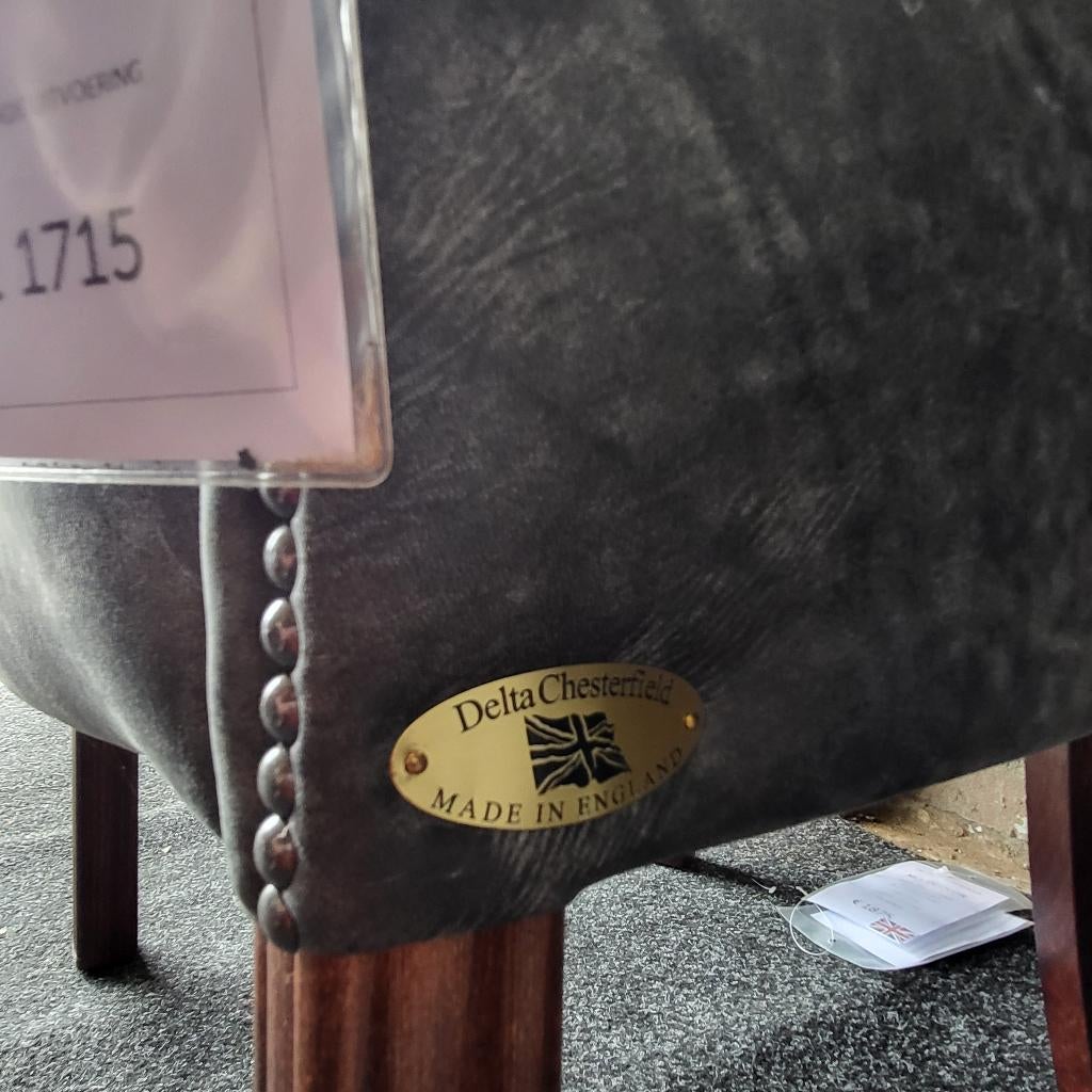 Chesterfield club chair, fauteuil zwart vintage, Huis en Inrichting, Fauteuils, Ophalen of Verzenden, Zo goed als nieuw, 50 tot 75 cm