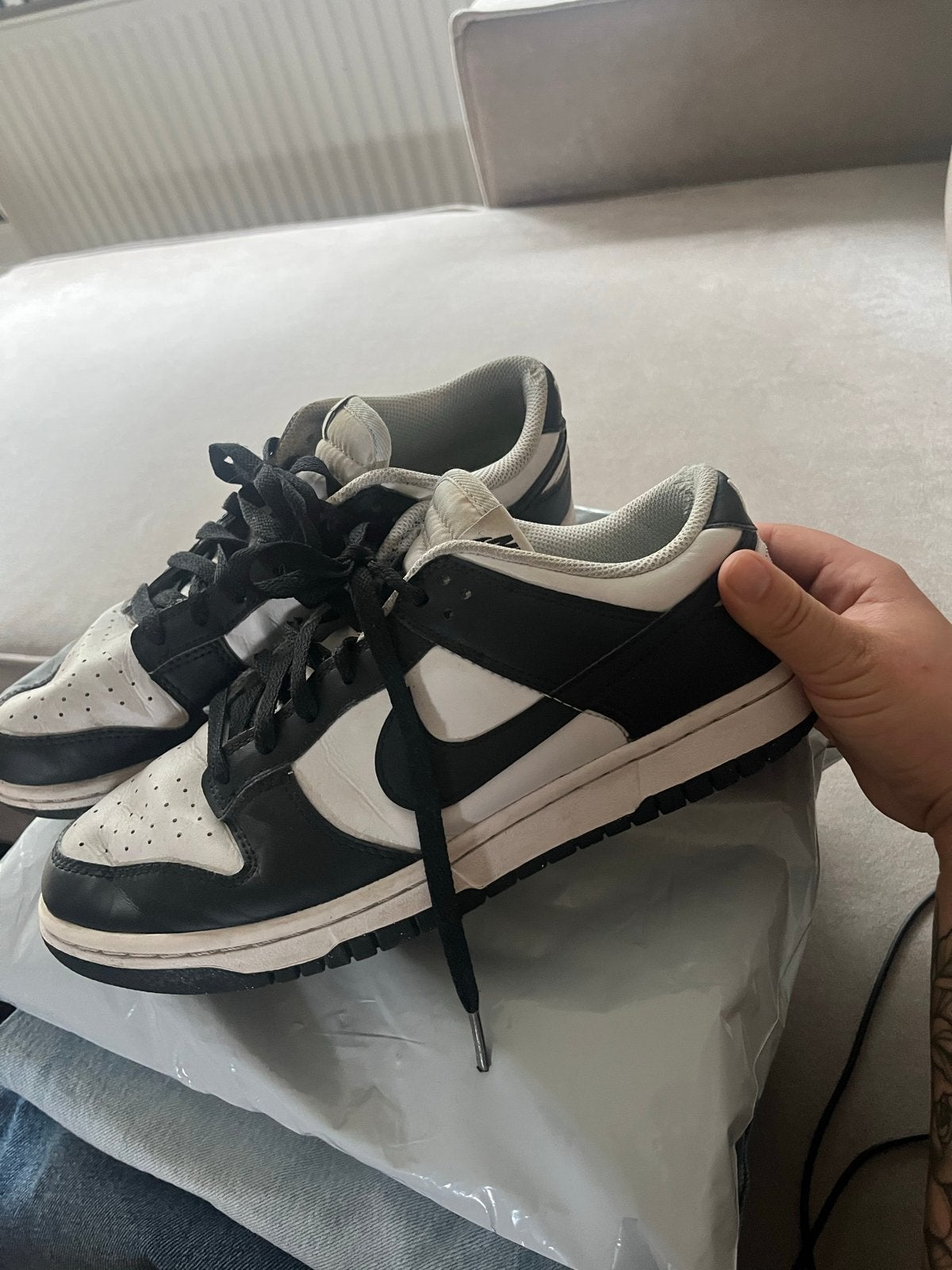 Nike Dunk Low Panda sneakers - Maat 41, Ophalen of Verzenden, Gedragen, Zwart