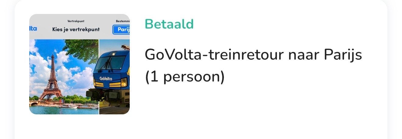 Retour parijs met de trein