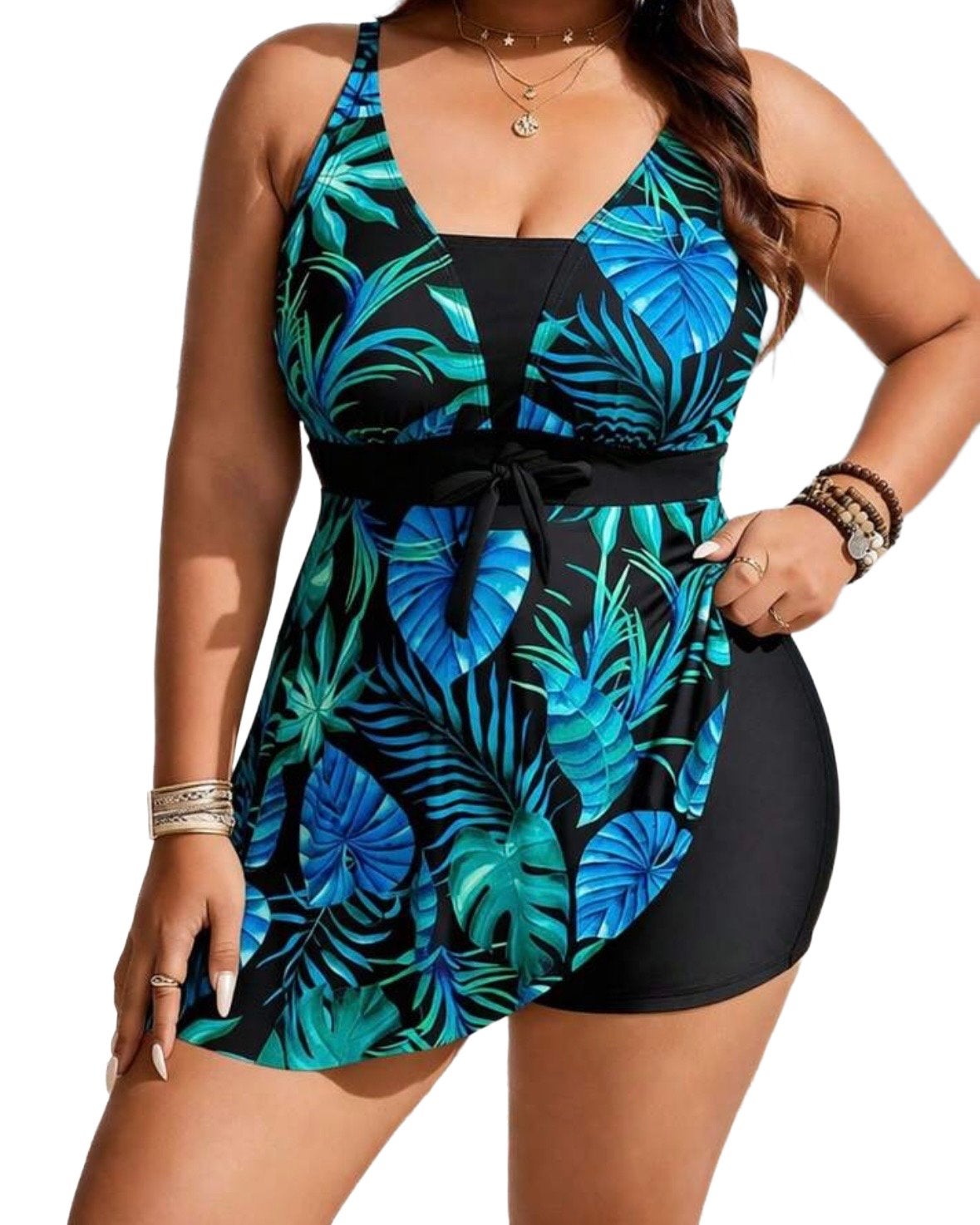 Tankini met Tropische Print (44-52), Ophalen of Verzenden, Nieuw, Meerkleurig, Lingerie of Zwemkleding