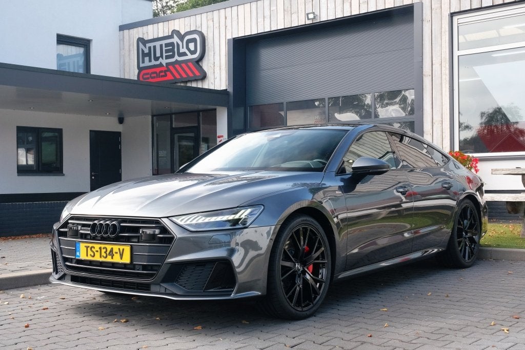 Audi A7 Sportback 55 TFSI quattro S-Line Pano, HUD, Luchtver, Auto's, Dealer onderhouden, Gebruikt, 2995 cc, 2000 kg