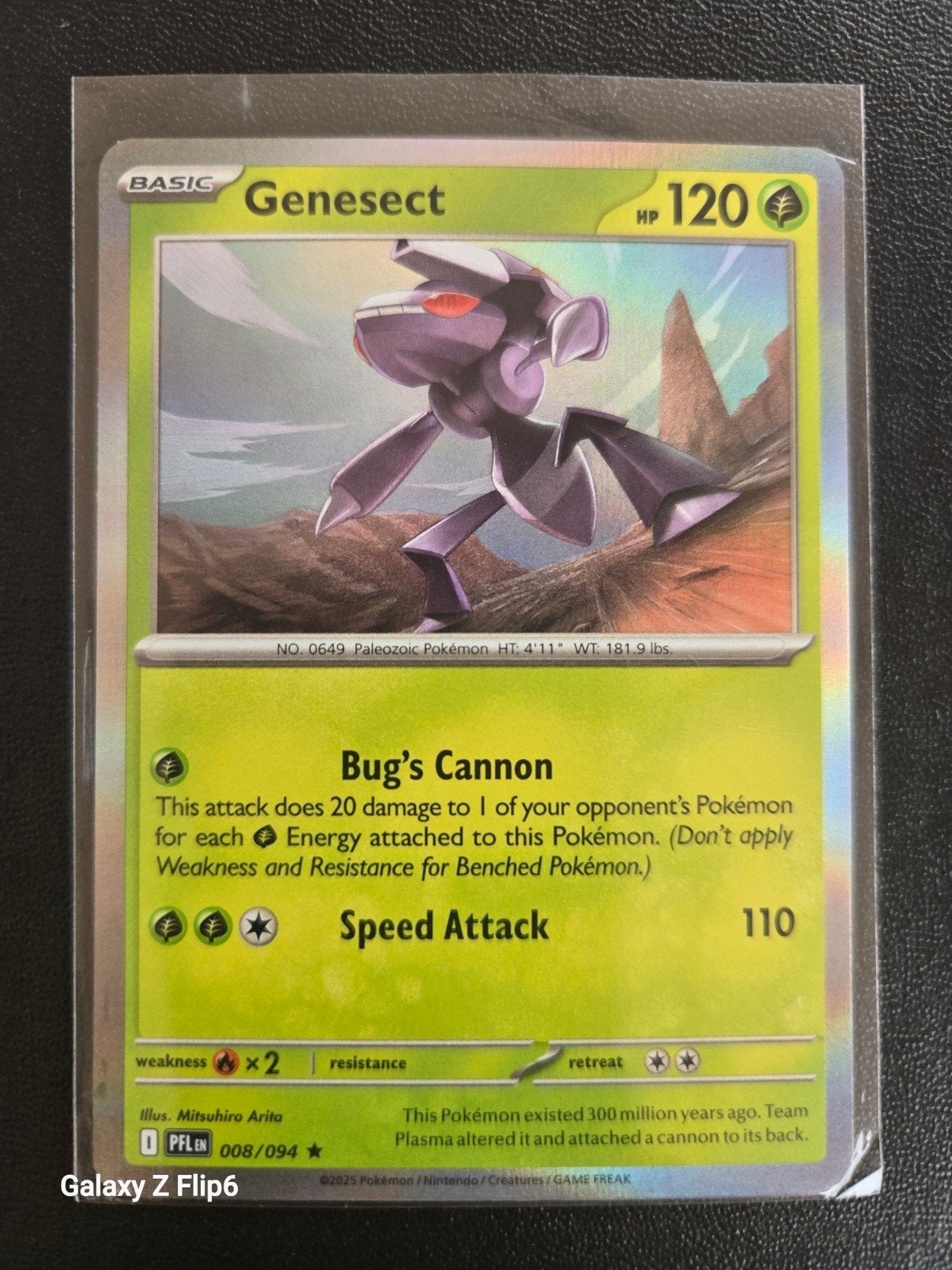 Genesect Pokémon Kaart - PFLIN 008/094, Ophalen of Verzenden, Zo goed als nieuw, Losse kaart