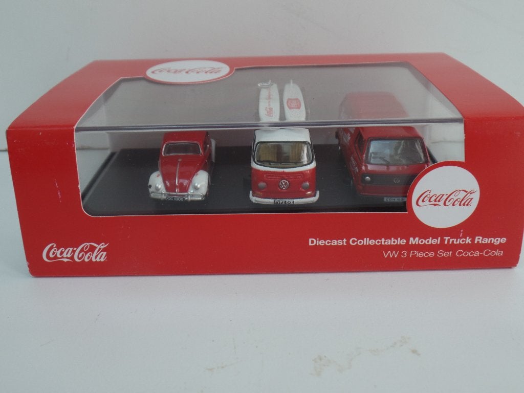 Coca-Cola VW 3-delige set - Diecast Modelauto's, Ophalen of Verzenden, Nieuw, Auto, Overige merken