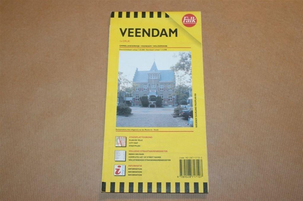 Falk Veendam Plattegrond. 1e druk 2000., Gelezen, Ophalen of Verzenden, Landkaart, 1800 tot 2000