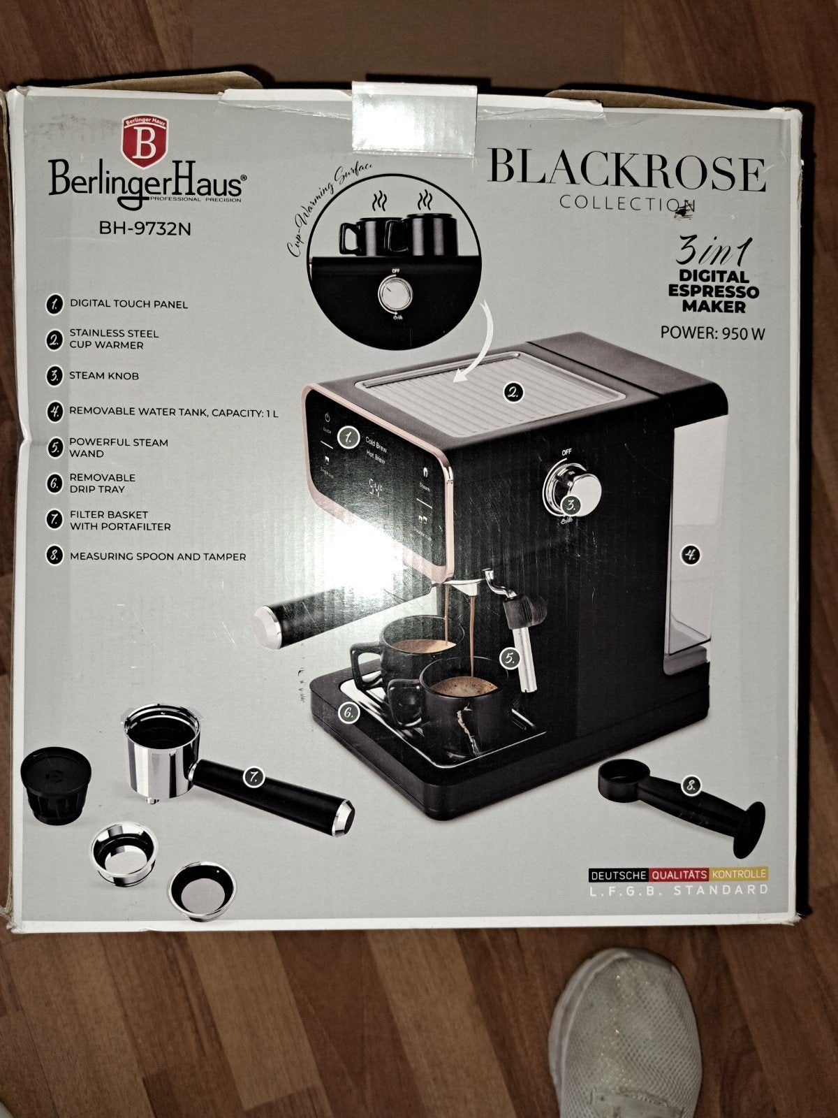 Berlinger Haus BH-9732N Black Rose Espressomachine, Ophalen of Verzenden