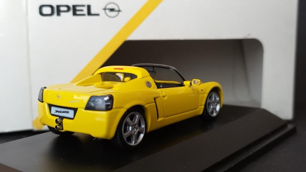 Opel Speedster Yellow 1:43 Schuco Pol, Hobby en Vrije tijd, Modelauto's | 1:43, Auto, Werkstrasse 1 Fürth Germany, Nieuw, Ophalen of Verzenden