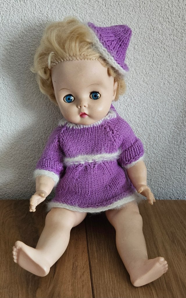 Vintage pop jaren '50, eventueel + witte/blauwe schoentjes!, Verzamelen, Poppen, Ophalen of Verzenden, Nieuw, Pop