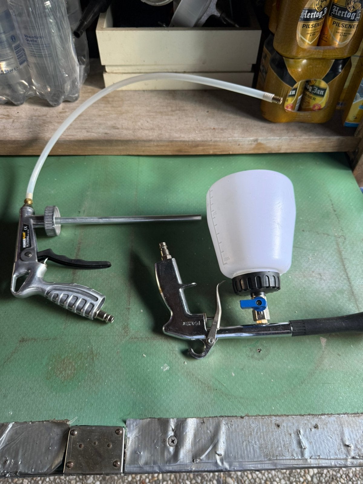 tektiel en nevel sprayer, Ophalen
