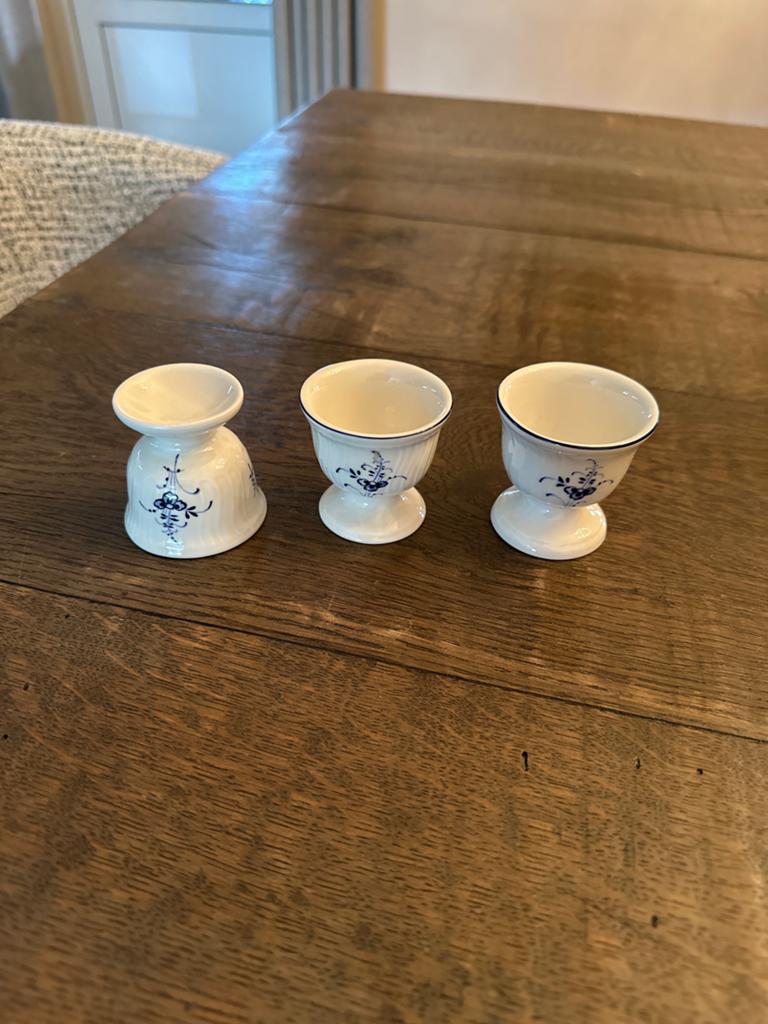 3 Villeroy & Boch Vieux Luxembourg eierdopjes, Ophalen of Verzenden