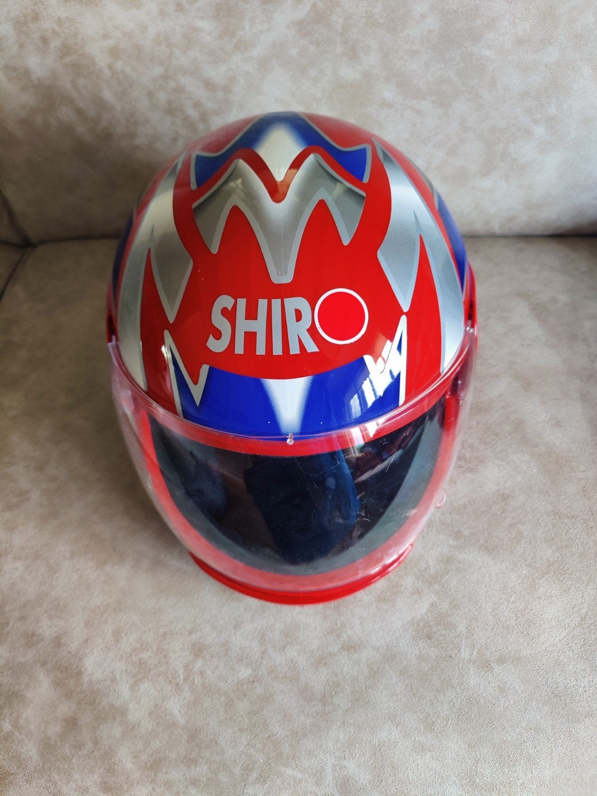 Rode retro motorhelm  shiro, Ophalen of Verzenden, Nieuw, Medium, SHIR