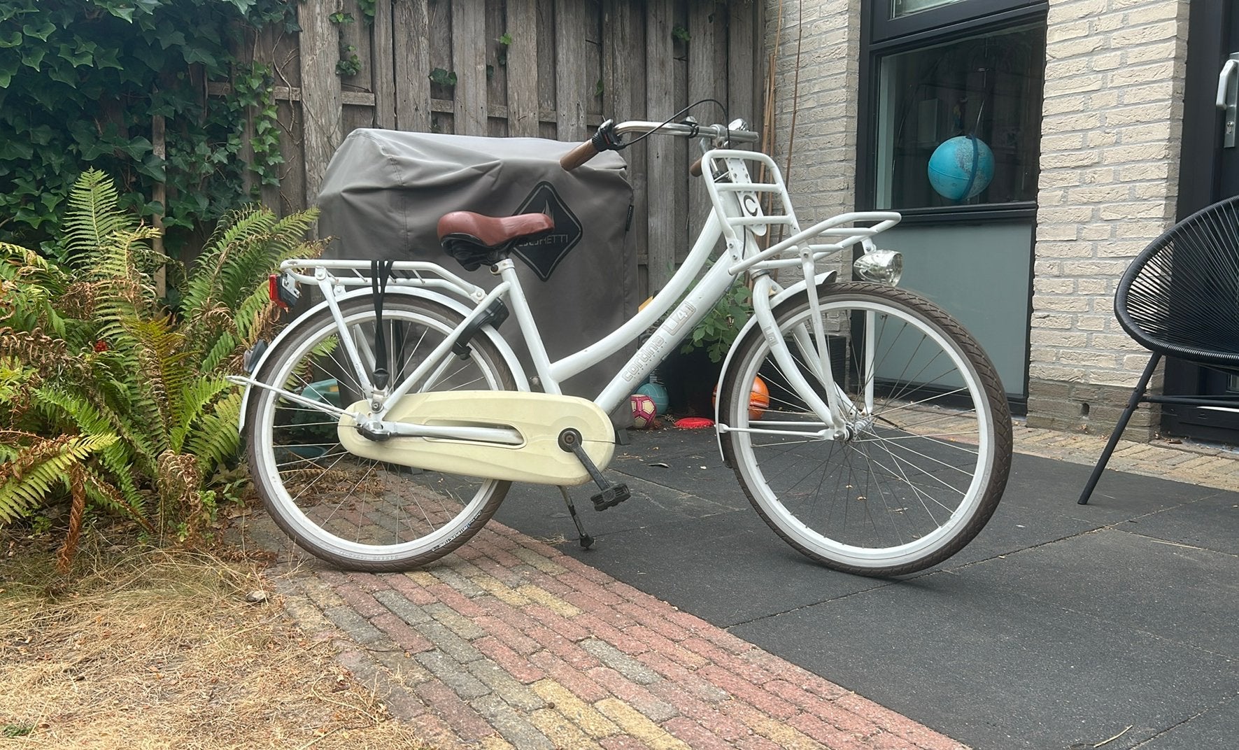 Meisjes fiets 24 inch Cortina, Wit - Gebruikt, Ophalen, Terugtraprem, Versnellingen, Gebruikt