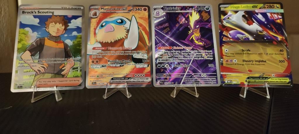 Unieke Pokémon Kaarten Set - Brock Full Art & Mamoswine ex (, Ophalen of Verzenden, Zo goed als nieuw