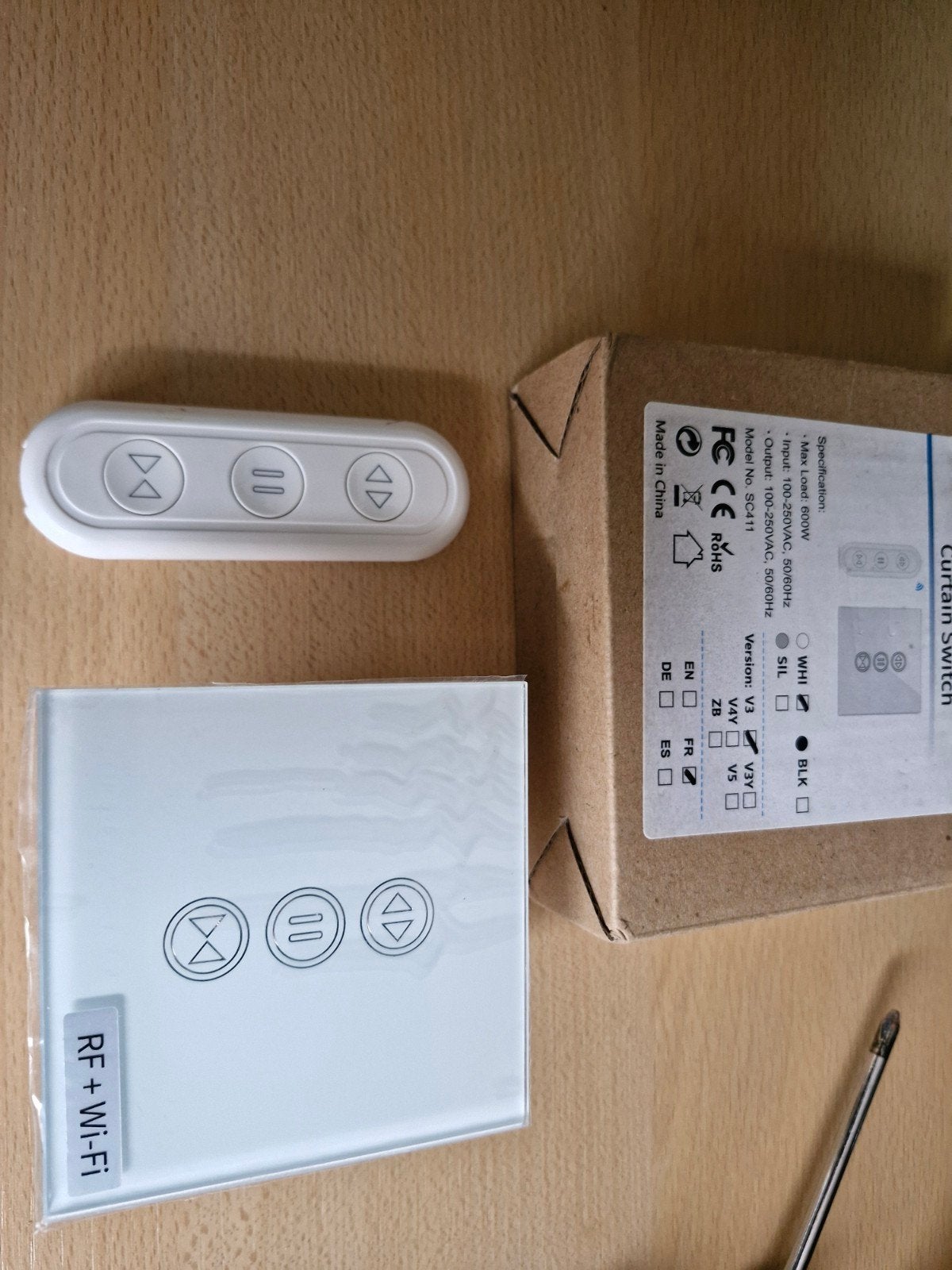 Gordijnschakelaar RF+Wi-Fi met Afstandsbediening, Ophalen of Verzenden, Nieuw, Overige merken, Schakelaar