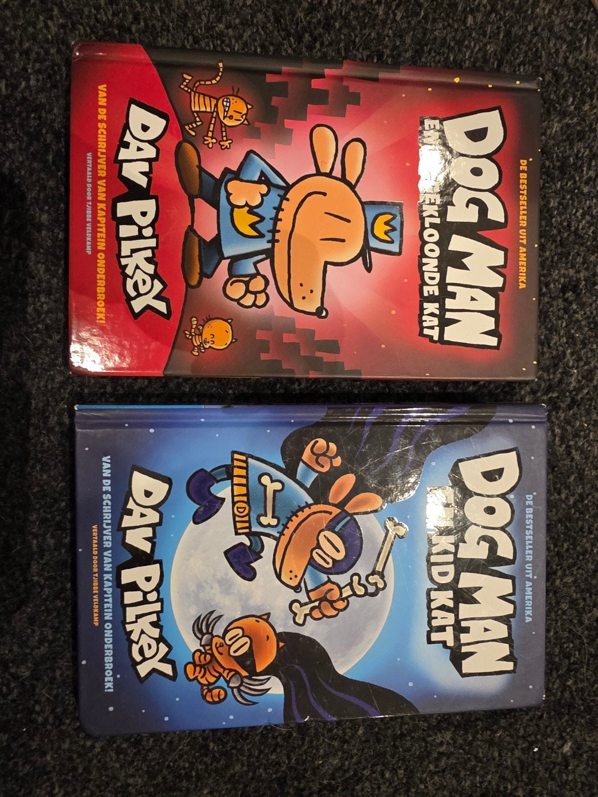 Dog Man boeken: Kid Kat en De Gekloonde Kat (2 delen), Ophalen of Verzenden, Gelezen, Dav Pilkey, Fictie algemeen