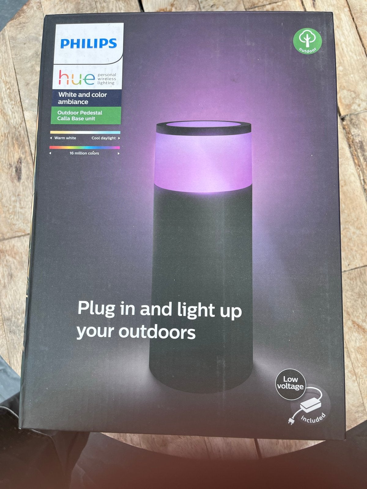 Philips Hue Calla Buiten Pedestal - Smart Tuinverlichting, Kunststof, Minder dan 50 watt, Nieuw, Ophalen of Verzenden